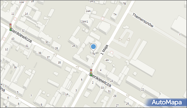 Płock, 1 Maja, 7p, mapa Płock