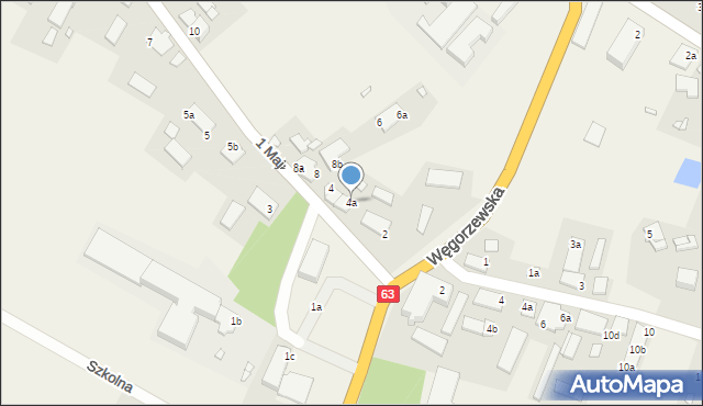 Pozezdrze, 1 Maja, 4a, mapa Pozezdrze