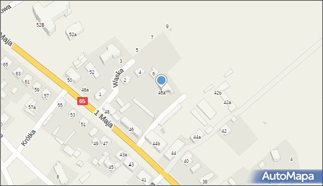 Prostki, 1 Maja, 46a, mapa Prostki