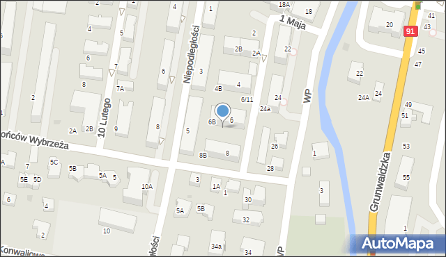 Pruszcz Gdański, 1 Maja, 8/17, mapa Pruszcz Gdański