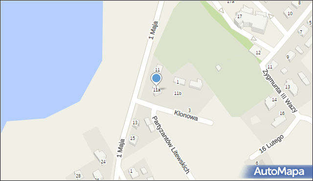 Puńsk, 1 Maja, 11a, mapa Puńsk