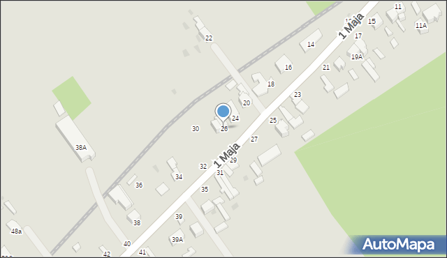 Rawa Mazowiecka, 1 Maja, 26, mapa Rawa Mazowiecka