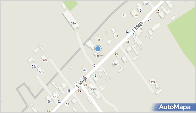 Rawa Mazowiecka, 1 Maja, 38, mapa Rawa Mazowiecka