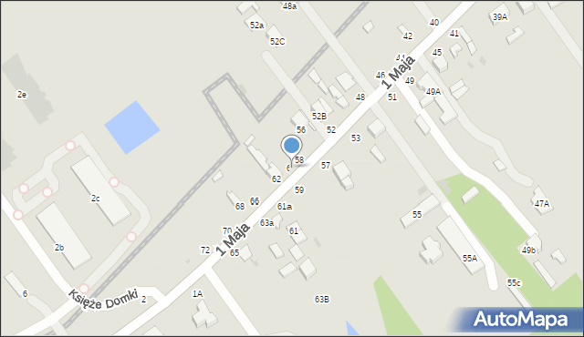 Rawa Mazowiecka, 1 Maja, 60, mapa Rawa Mazowiecka