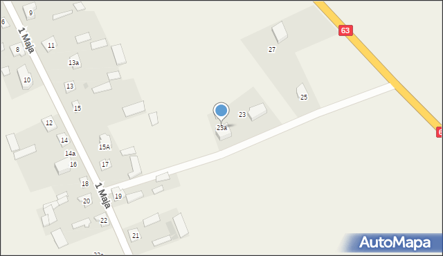 Rogienice Wielkie, 1 Maja, 23a, mapa Rogienice Wielkie