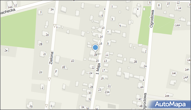 Rokitno Szlacheckie, 1 Maja, 18, mapa Rokitno Szlacheckie