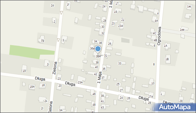 Rokitno Szlacheckie, 1 Maja, 38A, mapa Rokitno Szlacheckie
