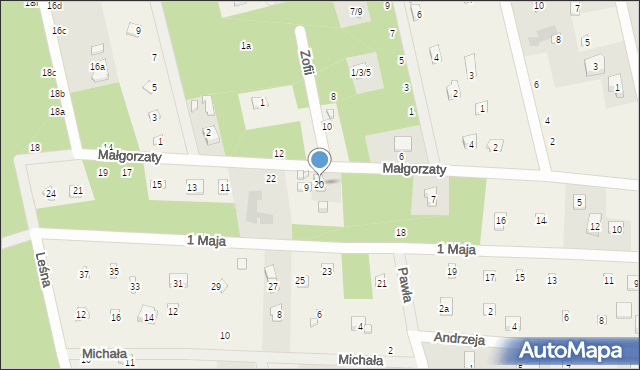 Rosanów, 1 Maja, 20, mapa Rosanów