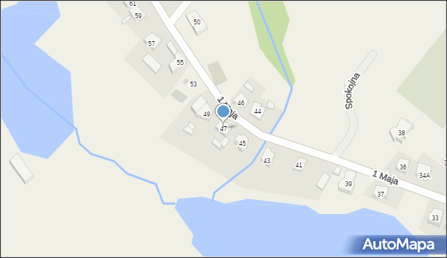 Rosnówko, 1 Maja, 47, mapa Rosnówko