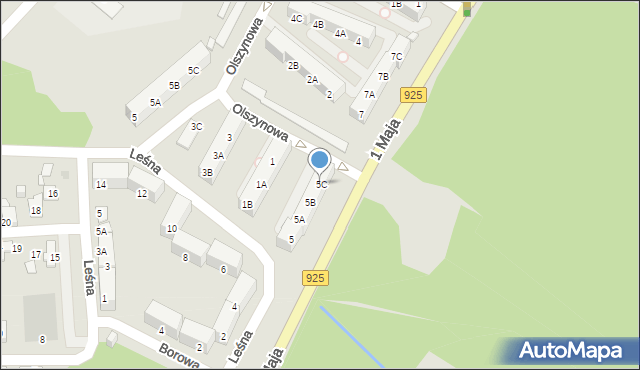 Ruda Śląska, 1 Maja, 5C, mapa Rudy Śląskiej