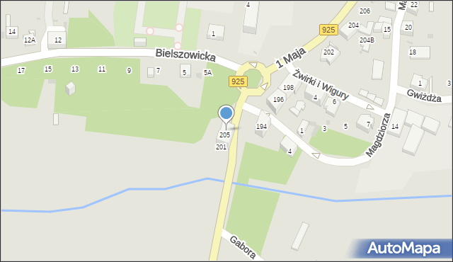 Ruda Śląska, 1 Maja, 207, mapa Rudy Śląskiej