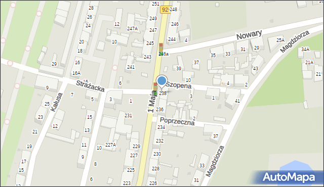 Ruda Śląska, 1 Maja, 238, mapa Rudy Śląskiej