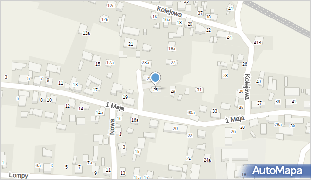 Rusinowice, 1 Maja, 25, mapa Rusinowice