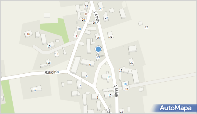 Rzeczyca, 1 Maja, 23, mapa Rzeczyca