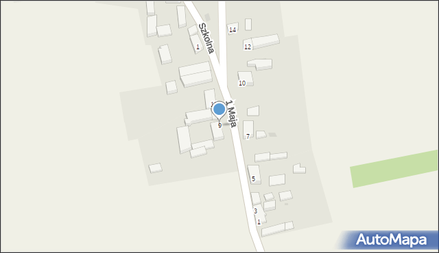 Rzeczyca, 1 Maja, 9, mapa Rzeczyca