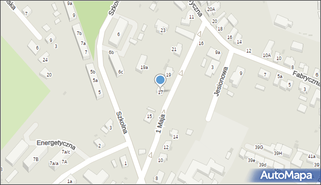 Siechnice, 1 Maja, 17, mapa Siechnice