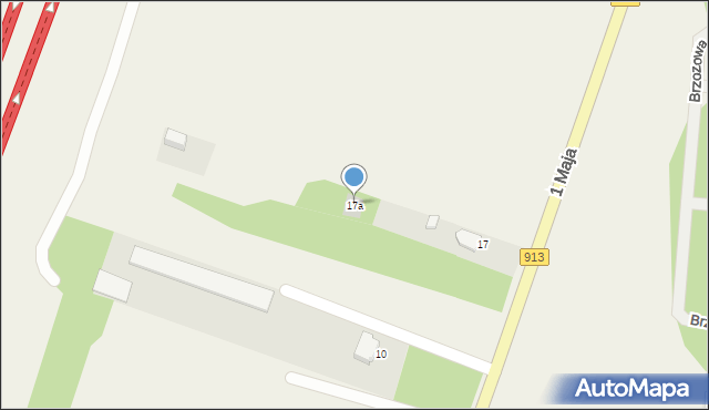 Siemonia, 1 Maja, 17a, mapa Siemonia