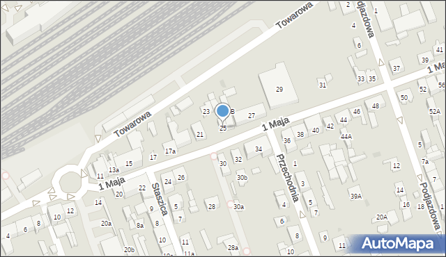 Skarżysko-Kamienna, 1 Maja, 25, mapa Skarżysko-Kamienna