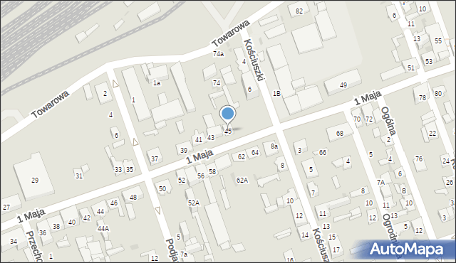 Skarżysko-Kamienna, 1 Maja, 45, mapa Skarżysko-Kamienna