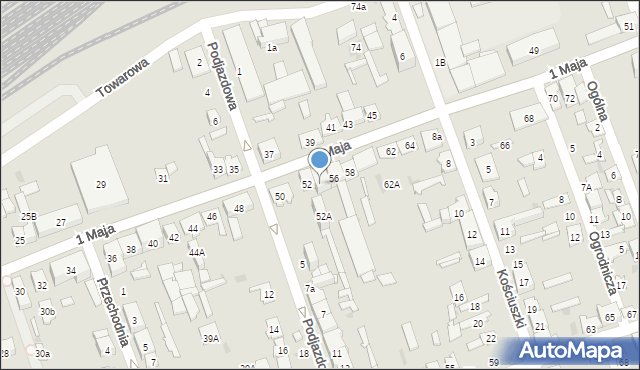 Skarżysko-Kamienna, 1 Maja, 54, mapa Skarżysko-Kamienna