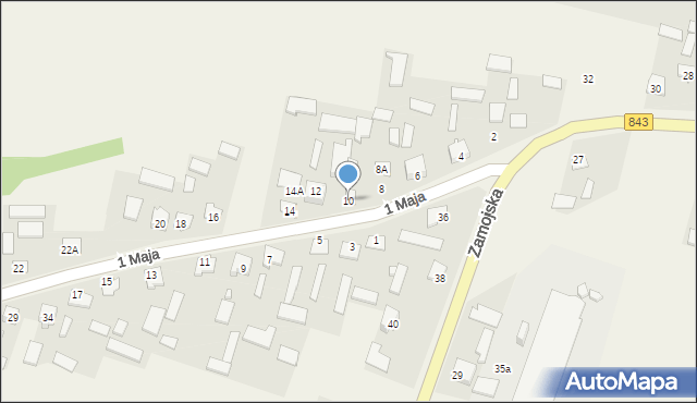 Skierbieszów, 1 Maja, 10, mapa Skierbieszów