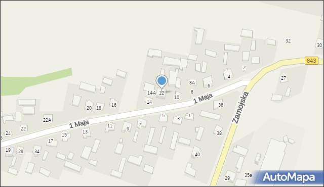 Skierbieszów, 1 Maja, 12, mapa Skierbieszów