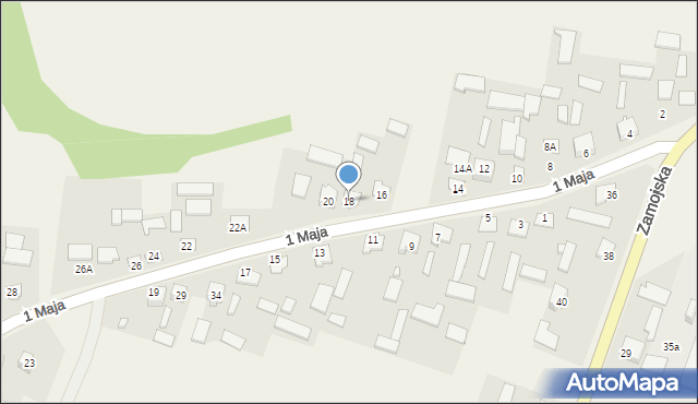 Skierbieszów, 1 Maja, 18, mapa Skierbieszów