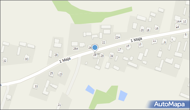 Skierbieszów, 1 Maja, 19, mapa Skierbieszów
