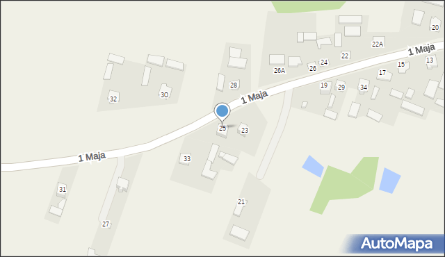 Skierbieszów, 1 Maja, 25, mapa Skierbieszów