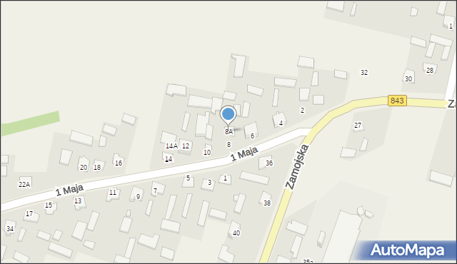 Skierbieszów, 1 Maja, 8A, mapa Skierbieszów