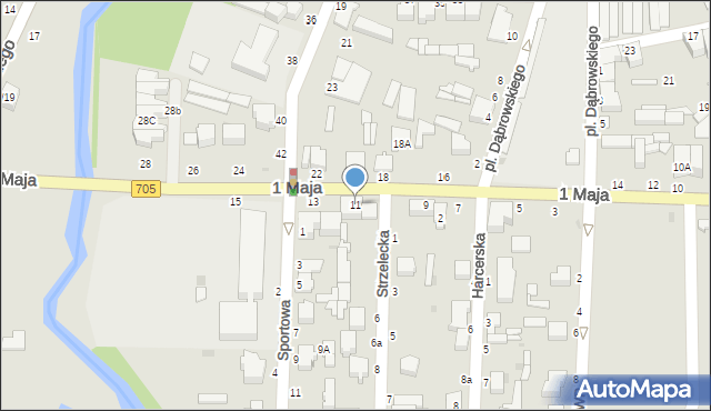 Skierniewice, 1 Maja, 11, mapa Skierniewic