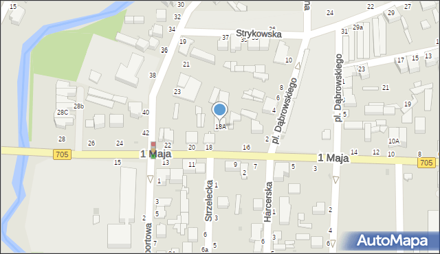 Skierniewice, 1 Maja, 18A, mapa Skierniewic