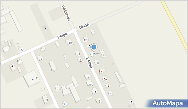 Sobienie-Jeziory, 1 Maja, 10, mapa Sobienie-Jeziory