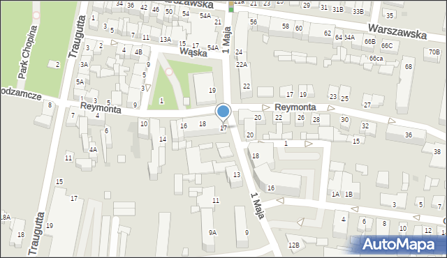 Sochaczew, 1 Maja, 17, mapa Sochaczew