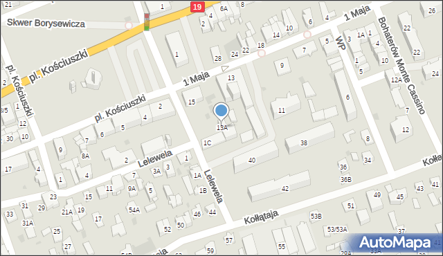 Sokółka, 1 Maja, 13A, mapa Sokółka