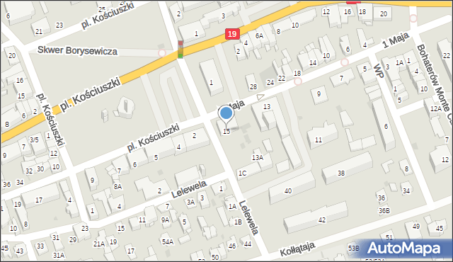 Sokółka, 1 Maja, 15, mapa Sokółka