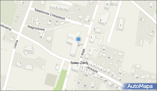 Solec-Zdrój, 1 Maja, 1A, mapa Solec-Zdrój
