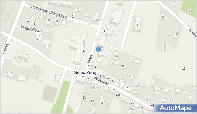 Solec-Zdrój, 1 Maja, 2, mapa Solec-Zdrój