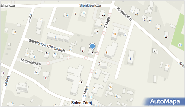 Solec-Zdrój, 1 Maja, 5, mapa Solec-Zdrój