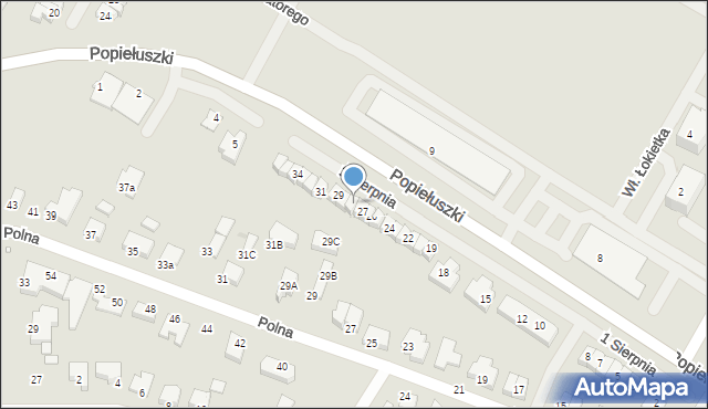 Środa Wielkopolska, 1 Sierpnia, 28, mapa Środa Wielkopolska