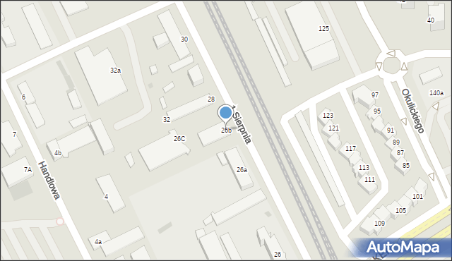 Stalowa Wola, 1 Sierpnia, 26b, mapa Stalowa Wola
