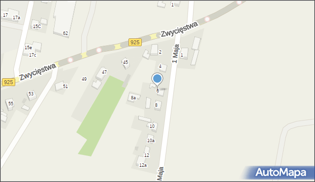 Stanowice, 1 Maja, 6, mapa Stanowice