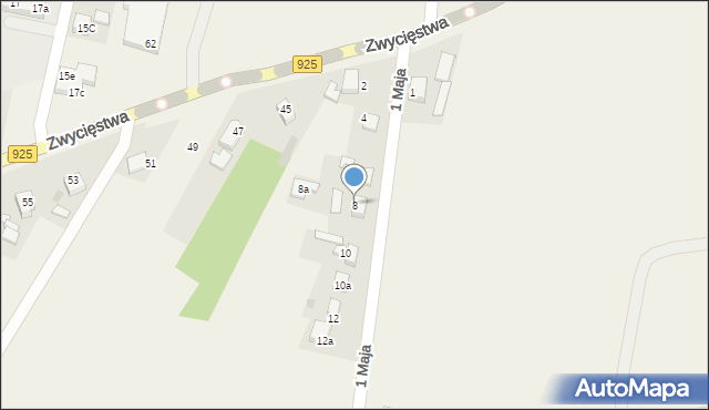 Stanowice, 1 Maja, 8, mapa Stanowice