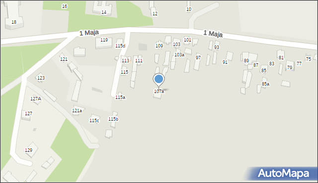 Stąporków, 1 Maja, 107a, mapa Stąporków