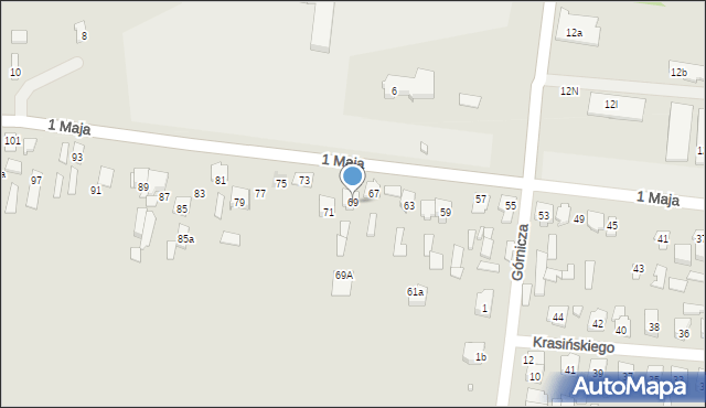 Stąporków, 1 Maja, 69, mapa Stąporków