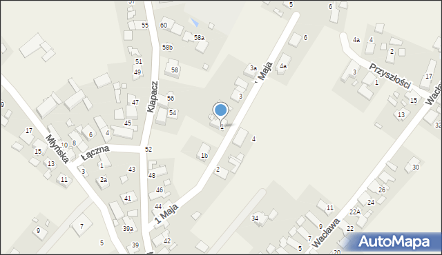 Stare Siołkowice, 1 Maja, 1, mapa Stare Siołkowice