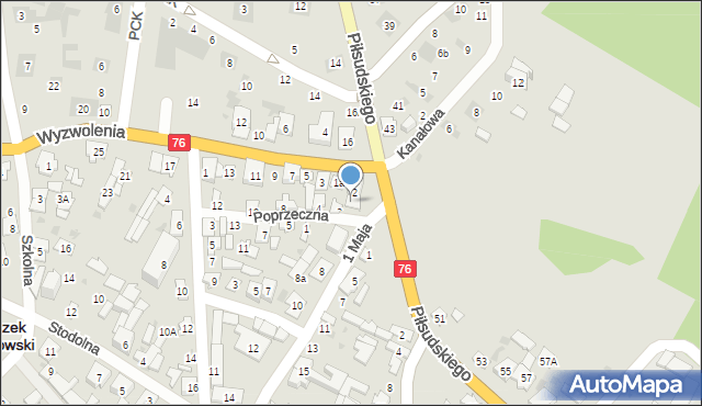 Stoczek Łukowski, 1 Maja, 2a, mapa Stoczek Łukowski