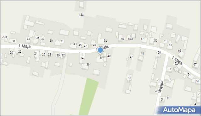 Strzebiń, 1 Maja, 38, mapa Strzebiń