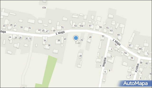 Strzebiń, 1 Maja, 42a, mapa Strzebiń