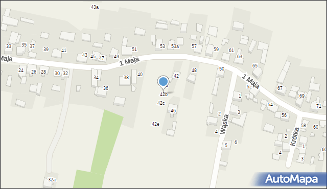 Strzebiń, 1 Maja, 42b, mapa Strzebiń